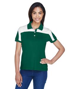 Team 365 TT22W - Ladies Victor Performance Polo Sp Forest/Wht