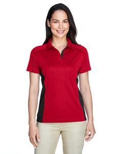 Ash City Extreme 75113 - Fuse Polos Ladies' Snag Protection Plus Color-Block Polos  Classic Red