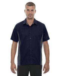 Ash City North End 87042T - Fuse Men's Color-Block Twill Shirts Classic Navy