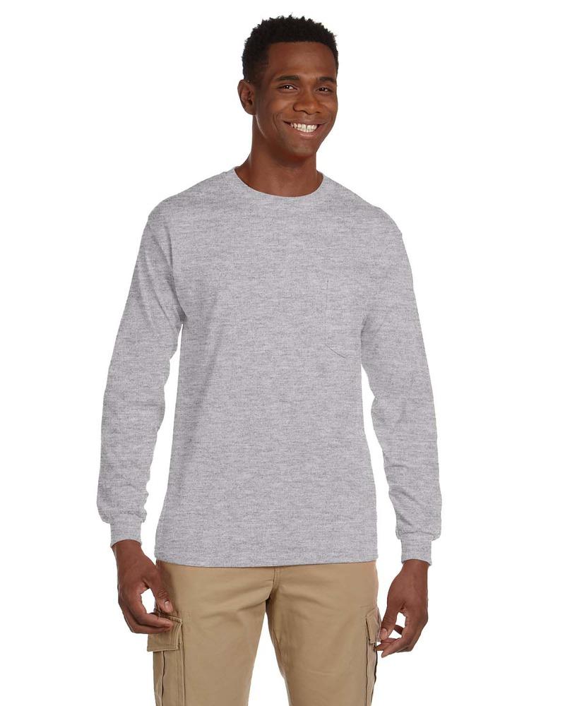 Gildan Ultra Cotton 6 oz Long-Sleeve Pocket T-Shirt 