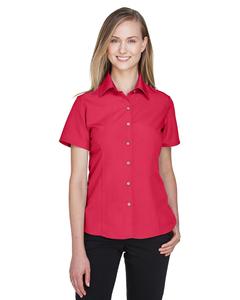 Harriton M560W - Ladies Barbados Textured Camp Shirt Parrot Red