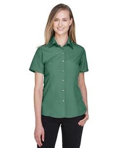 Harriton M560W - Ladies Barbados Textured Camp Shirt Palm Green