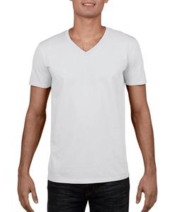 Gildan G64V - Softstyle® 4.5 oz. V-Neck T-Shirt Blanca