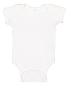 Rabbit Skins 4400 - Infant 5 oz. Baby Rib Lap Shoulder Bodysuit White