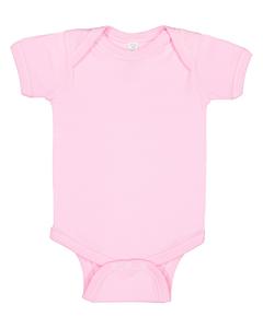 Rabbit Skins 4400 - Infant 5 oz. Baby Rib Lap Shoulder Bodysuit Pink