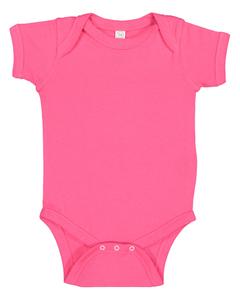 Rabbit Skins 4400 - Infant 5 oz. Baby Rib Lap Shoulder Bodysuit Hot Pink