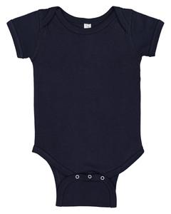 Rabbit Skins 4400 - Infant 5 oz. Baby Rib Lap Shoulder Bodysuit Navy