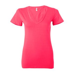 BELLA+CANVAS B6035 - Women's Jersey Short Sleeve Deep V-Neck Tee Rouge