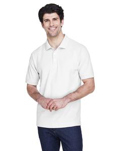 Devon & Jones D100 - Men's Pima Piqué Short-Sleeve Polo White