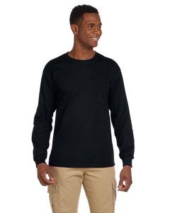 Gildan G241 - Ultra Cotton® 6 oz. Long-Sleeve Pocket T-Shirt Black