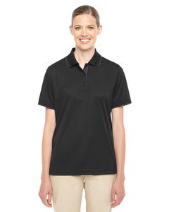 Ash CityCore 365 78222 - Ladies Motive Performance Pique Polo with Tipped Collar Black/Carbon