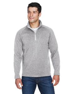Devon & Jones DG792 - Men's Bristol Sweater Fleece Half-Zip Grey Heather