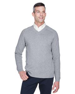 Devon & Jones D475 - Men's V-Neck Sweater Grey Heather
