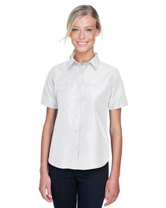 Harriton M580W - Ladies Key West Short-Sleeve Performance Staff Shirt Blanc