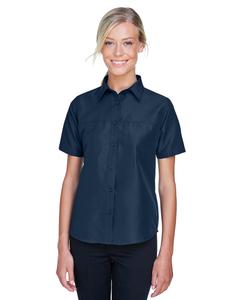 Harriton M580W - Ladies Key West Short-Sleeve Performance Staff Shirt Marine