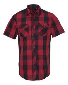 Burnside B9203 - Camisa Buffalo a cuadros de mangas larga Red/ Black