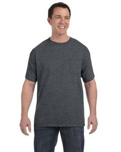 Hanes 5590 - T-Shirt with a Pocket Charcoal Heather