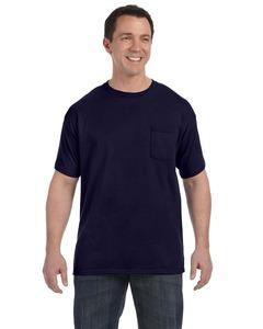 Hanes 5590 - T-Shirt with a Pocket Navy