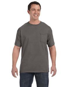 Hanes 5590 - T-Shirt with a Pocket Smoke Grey