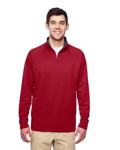 JERZEES PF95MR - 100% Polyester Fleece Quarter-Zip Cadet Collar Sweatshirt True Red