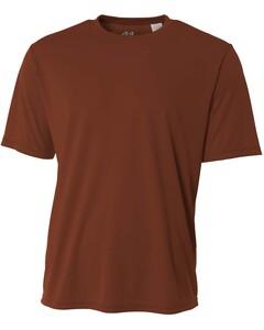 A4 N3142 - Men's Shorts Sleeve Cooling Performance Crew Shirt Texas Orange