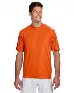 A4 N3142 - Men's Shorts Sleeve Cooling Performance Crew Shirt Athletic Orange
