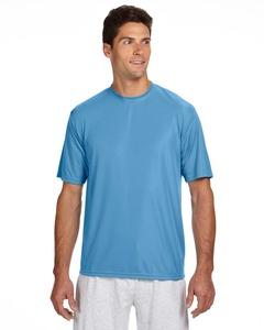 A4 N3142 - Men's Shorts Sleeve Cooling Performance Crew Shirt Light Blue