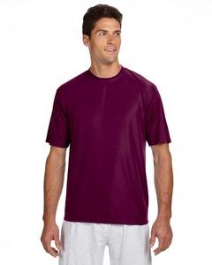 A4 N3142 - Men's Shorts Sleeve Cooling Performance Crew Shirt Maroon
