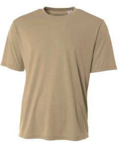 A4 N3142 - Men's Shorts Sleeve Cooling Performance Crew Shirt Sand