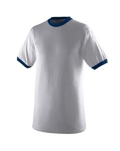Augusta 711 - Youth Ringer T-Shirt Athletic Hthr/Navy