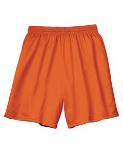A4 N5293 - Adult 7" Inseam Lined Tricot Mesh Shorts Athletic Orange
