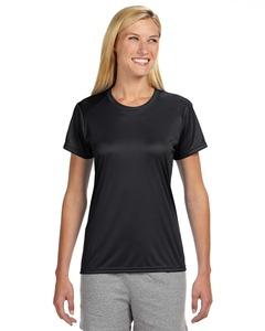 A4 NW3201 - Ladies Shorts Sleeve Cooling Performance Crew Shirt Black