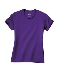 A4 NW3201 - Ladies Shorts Sleeve Cooling Performance Crew Shirt Purple