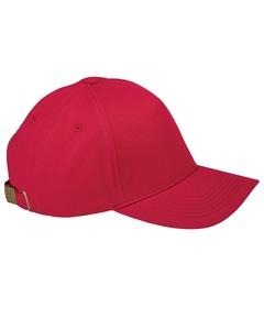Big Accessories BX034 - 5-Panel Brushed Twill Cap Red