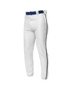 A4 N6178 - Pro Style Elastic Bottom Baseball Pants White/Black