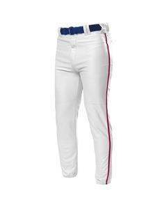 A4 N6178 - Pro Style Elastic Bottom Baseball Pants White/Cardinal