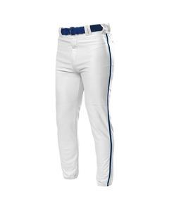 A4 N6178 - Pro Style Elastic Bottom Baseball Pants White/Navy