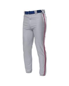 A4 N6178 - Pro Style Elastic Bottom Baseball Pants Grey/Cardinal