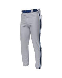 A4 N6178 - Pro Style Elastic Bottom Baseball Pants Grey/Navy