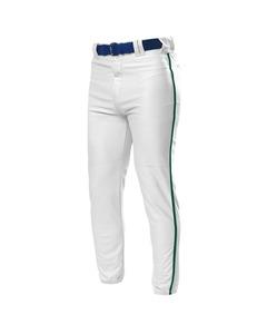 A4 N6178 - Pro Style Elastic Bottom Baseball Pants White/Forest