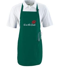 Augusta 4350 - Full Length Apron With Pockets Verde oscuro