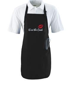 Augusta 4350 - Full Length Apron With Pockets Negro