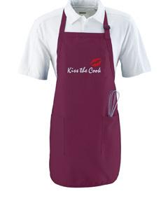 Augusta 4350 - Full Length Apron With Pockets Granate