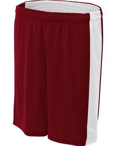 A4 NW5284 - Ladies Reversible Moisture Management Shorts Cardinal/White