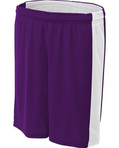 A4 NW5284 - Ladies Reversible Moisture Management Shorts Purple/White