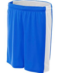 A4 NW5284 - Ladies Reversible Moisture Management Shorts Royal/White