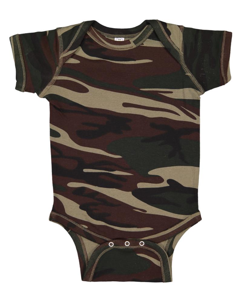 Code Five 4403 - Infant Baby Rib Camouflage Lap Shoulder Creeper