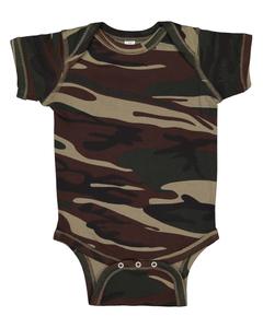 Code Five 4403 - Infant Baby Rib Camouflage Lap Shoulder Creeper Green Woodland