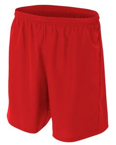 A4 N5343 - Men's Woven Soccer Shorts Scarlet