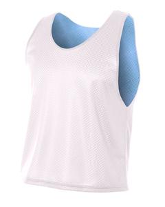 A4 NB2274 - Youth Lacrosse Reversible Practice Jersey White/Lt Blue